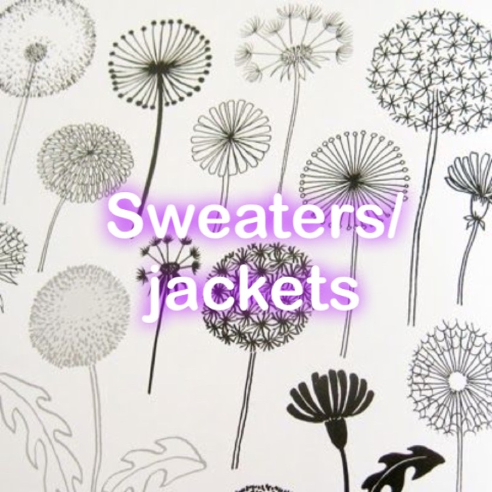 Sweaters & jackets listed below this post